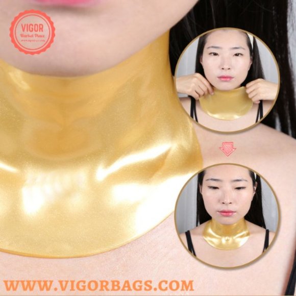 Gold 24k collagen neck mask sheet patch Moisturizer lifting anti wrinkle - Picture 8 of 12